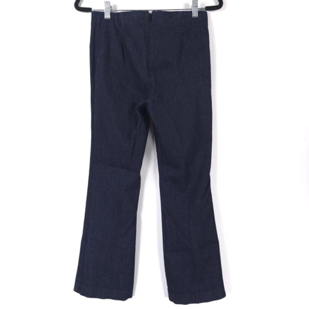 rag & bone USA MADE Back Zip Pants Jeans High Rise Semi Flare Dark Blue Size‎ 8